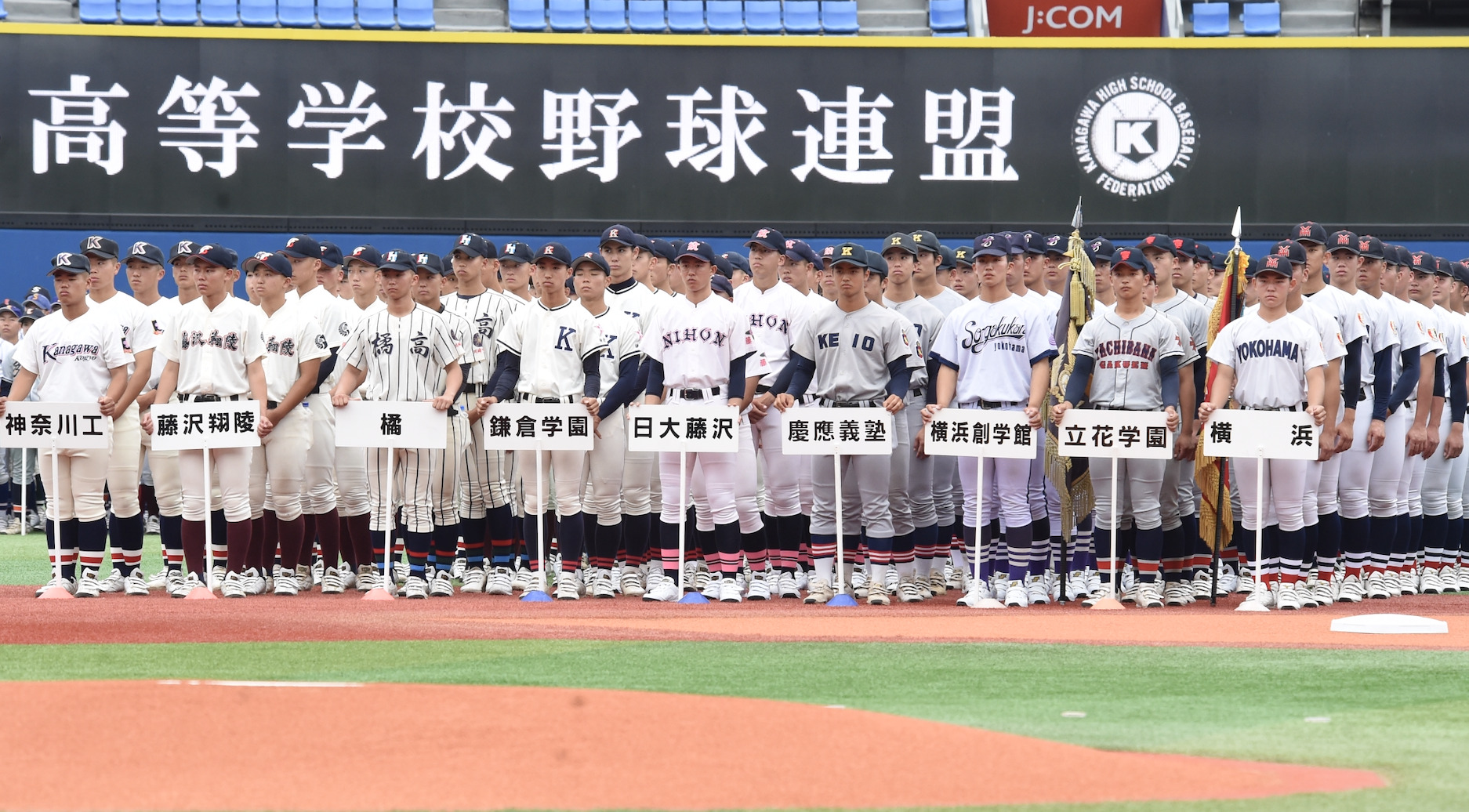 神奈川大会開会式　７月５日横浜スタジアム。172チーム3112人が堂々甲子園