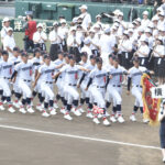 【夏レポート】横浜　甲子園１回戦で前回優勝校・沖縄尚学に７対２で勝利。エース織田が９回途中２失点12奪三振の圧巻のピッチング